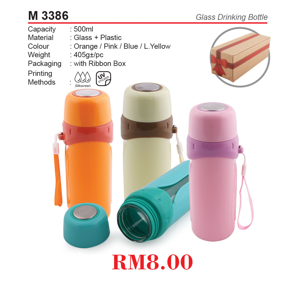 [M-3386-BL] COLOUR GLASS INCLUDE BOX (BL)
