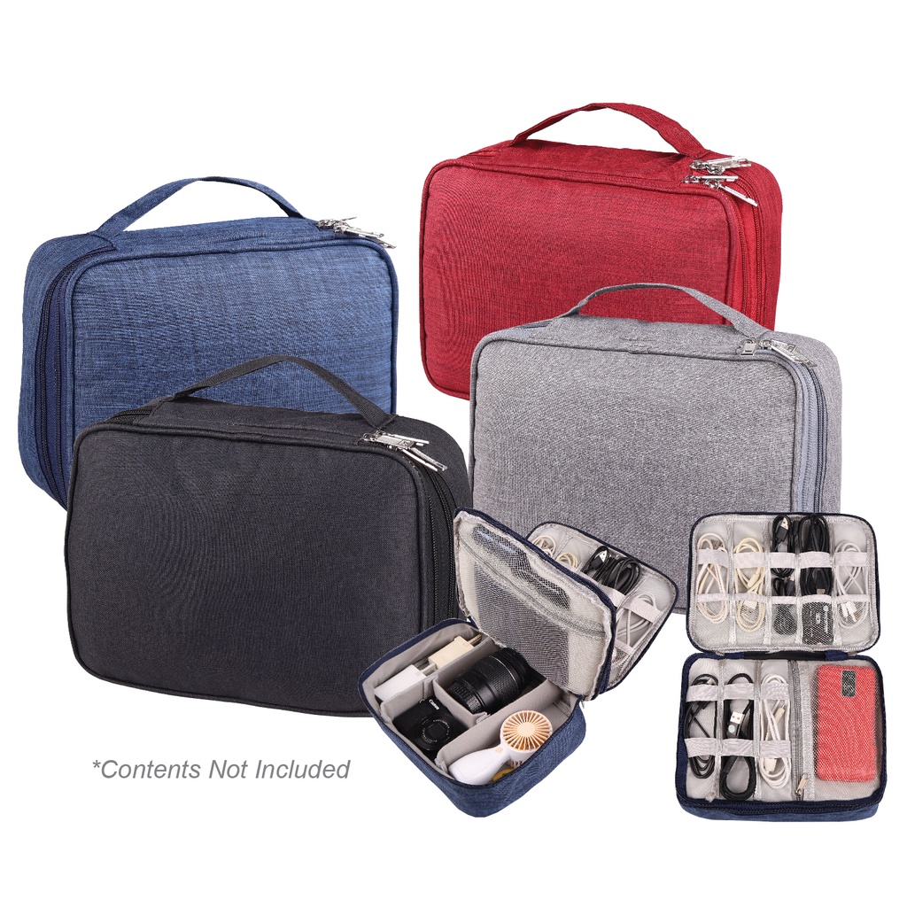 [BO-358-BK] DOUBLE LAYER TRAVEL DIGITAL BAG (BK)
