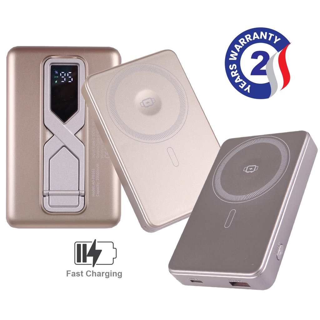 [PB-163-GD] FAST CHARGING POWER BANK W STAND (GD)