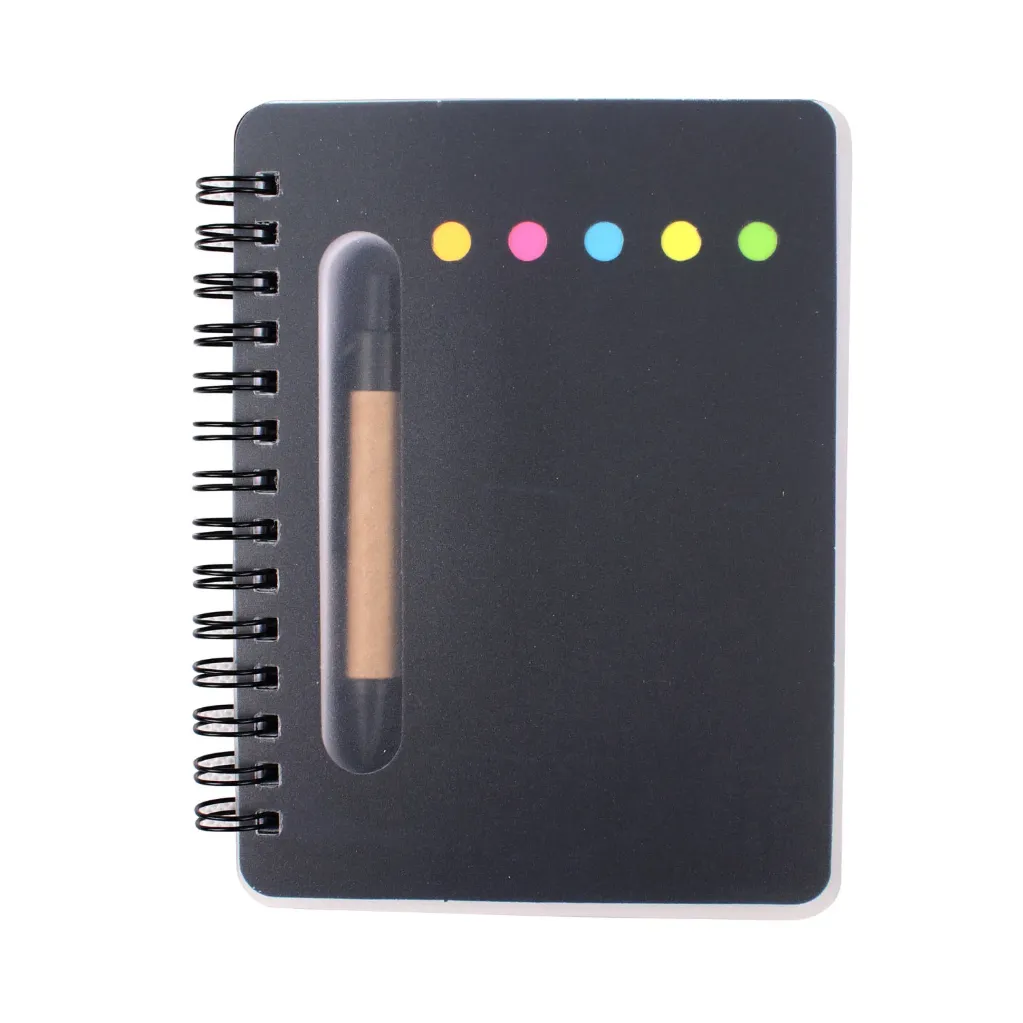 [NB-3383-BK] NOTEBOOK WITH PEN & STICKY NOTE (BK)