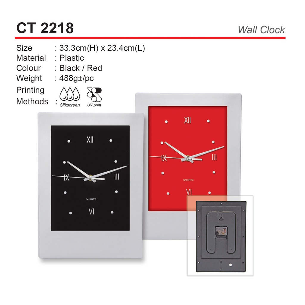 [CT-2218-BK] TABLE CLOCK (BK)
