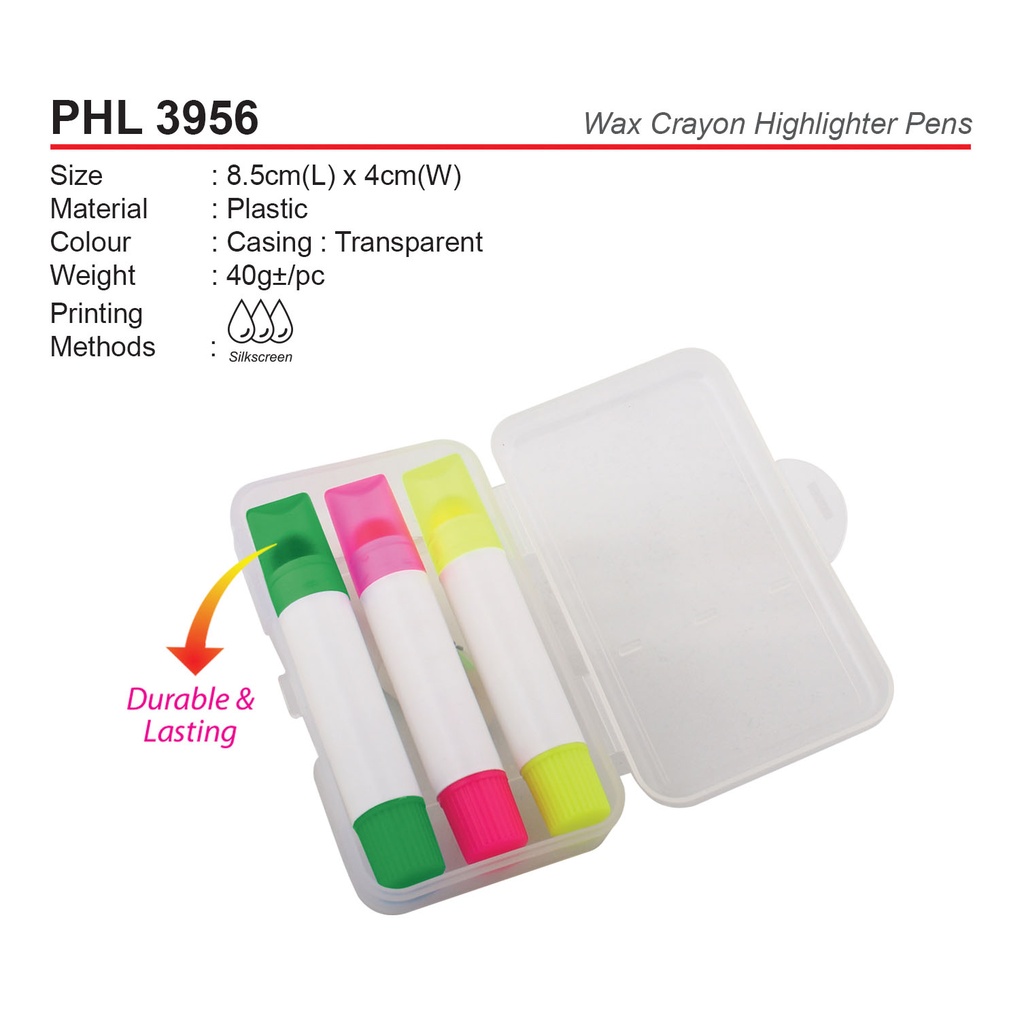 WAX CRAYON HIGHLIGHTER PENS
