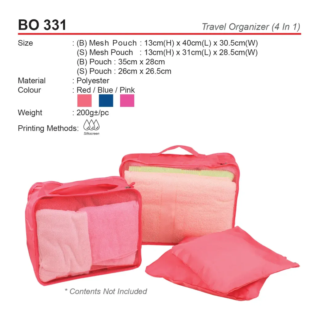 TRAVEL ORGANIZER SET (4 IN 1)