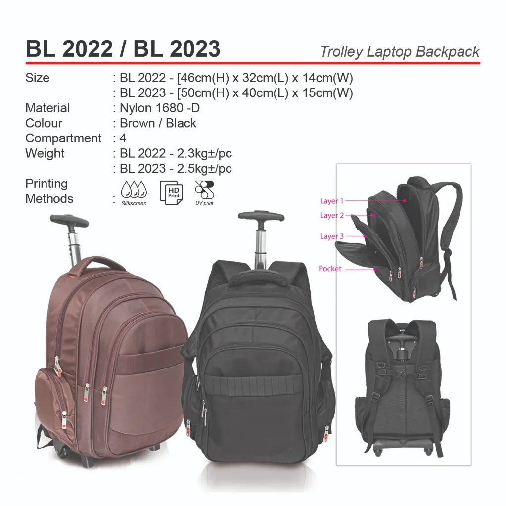 TROLLEY LAPTOP BACKPACK