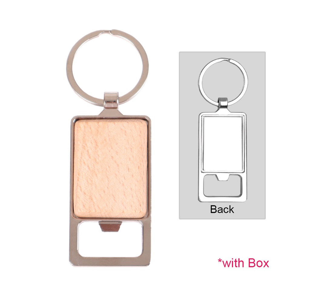 WOODEN KEYCHAIN WITH BOX