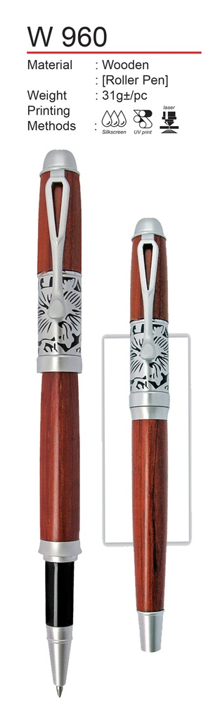 [W-960] WOODEN ROLLER PEN
