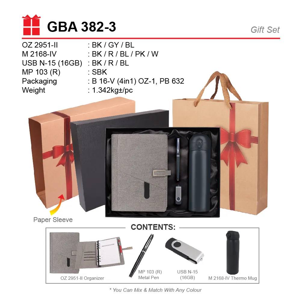 GIFT SET-M 2168-IV+OZ 2951-II+MP 103R(SBK)+USB 15+B 16-V(OZ1)+PB 632