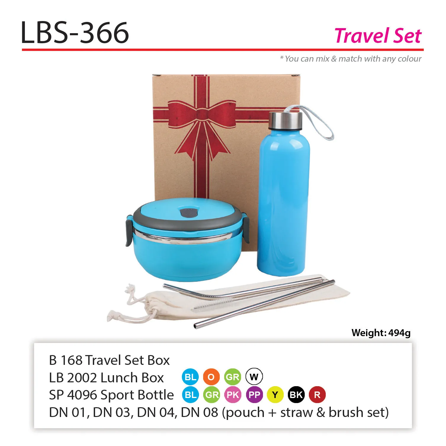 TRAVEL SET - LB 2002 + SP 4096 + CS 004 + B 168