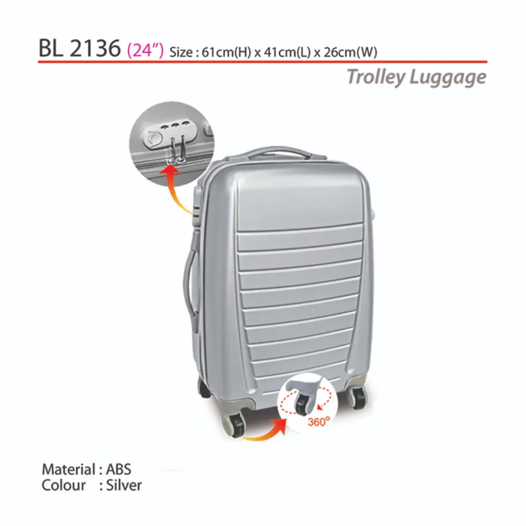 24" TROLLEY LUGGAGE SUITCASE