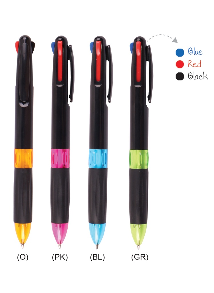 3 IN 1 PLASTIC PEN