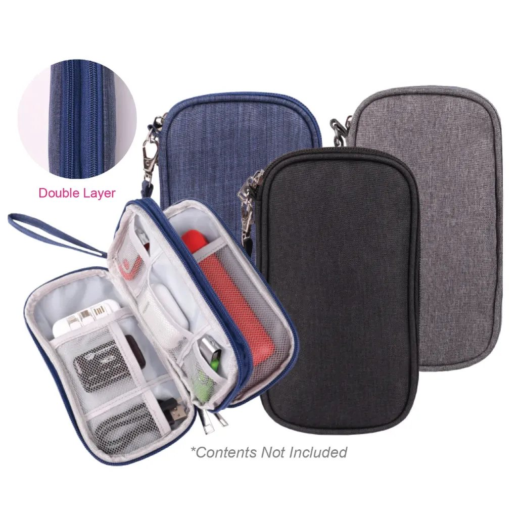 DOUBLE LAYER TRAVEL GADGET POUCH