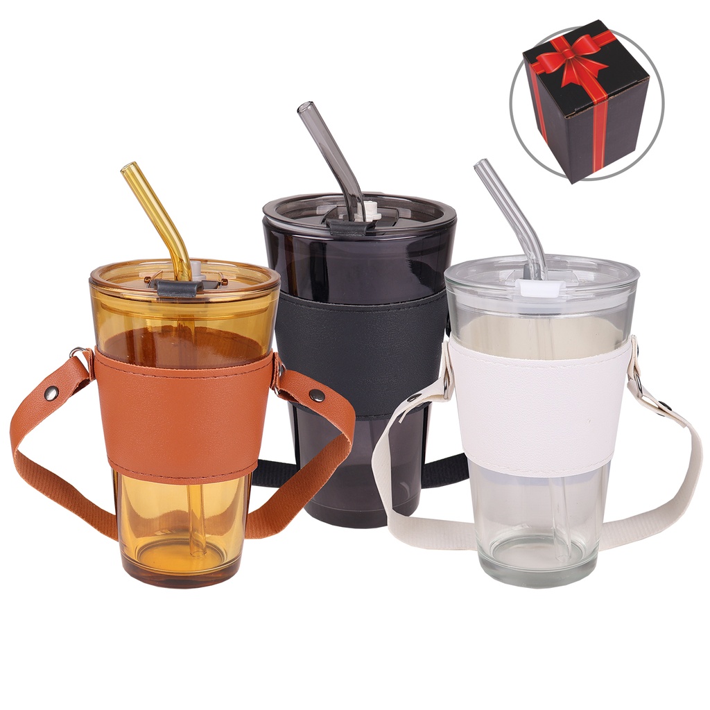 GLASS MUG WITH PU SLEEVE