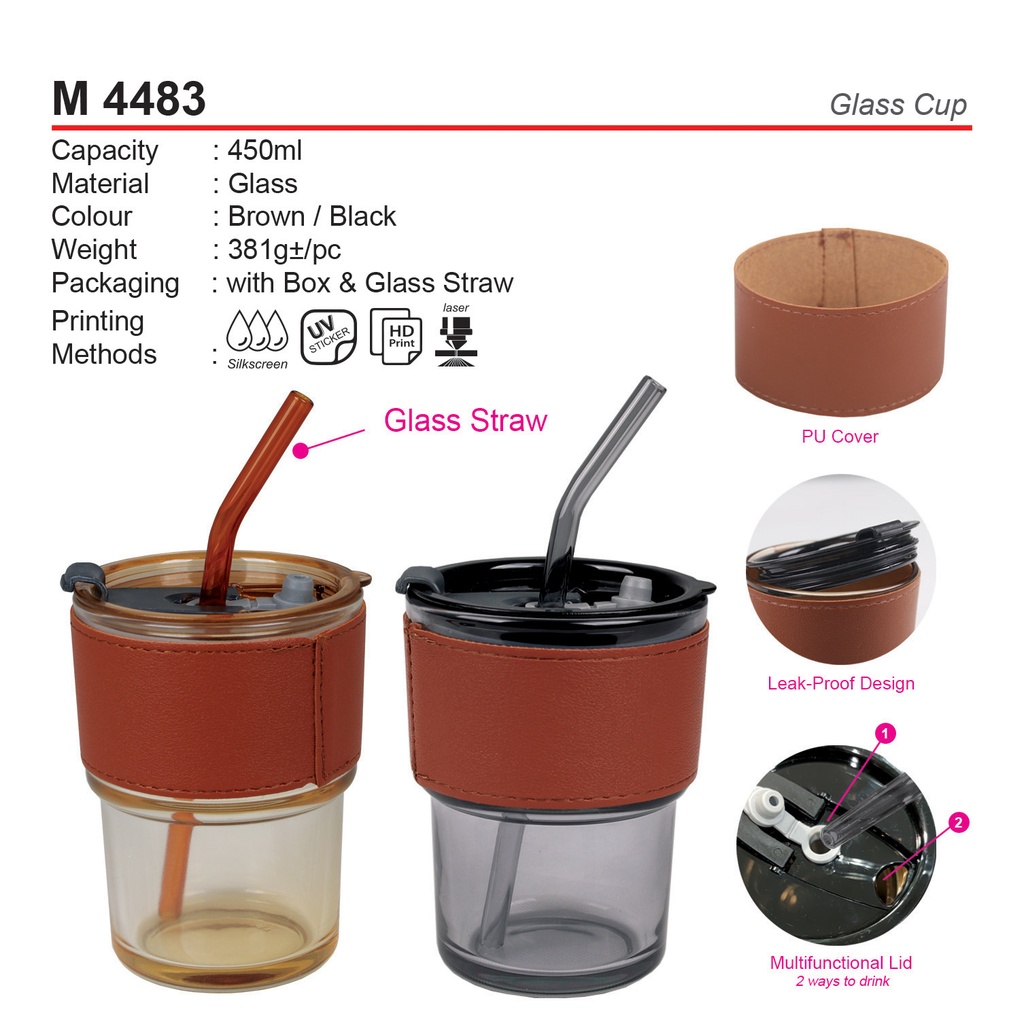 GLASS MUG WITH PU SLEEVE